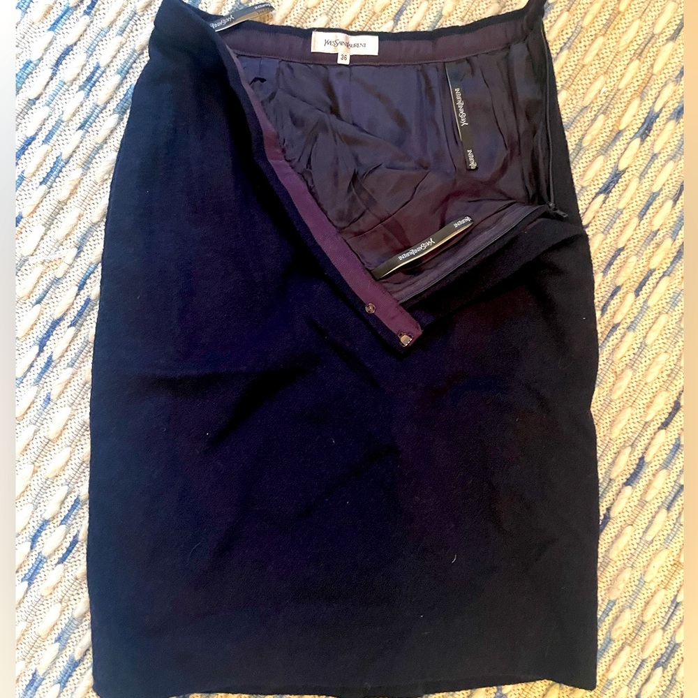 YSL Black Skirt Sz 36